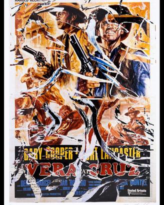 Mimmo Rotella "Vera Cruz"  serigrafia décollage