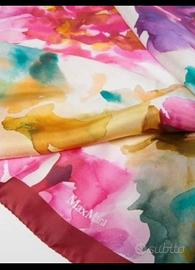 Foulard Max Mara seta stampata peonia
