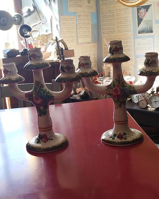 candelabri in ceramica 