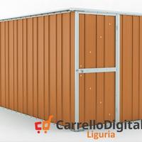 Deposito attrezzi giardino 175x307 legno chiaro