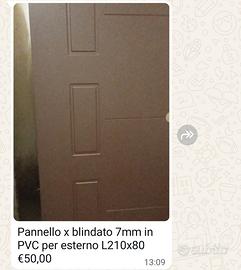 pannello per blindato