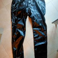 pantaloni uomo in ecopelle taglia 52