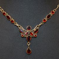 Splendida collana Vintage argento granati
