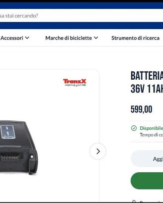BATTERIA PER BICICLETTA TRANZX BLO7 come nuovs