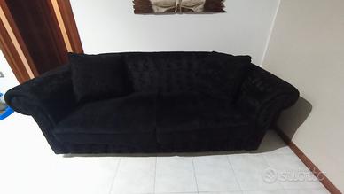 divano nero usato 