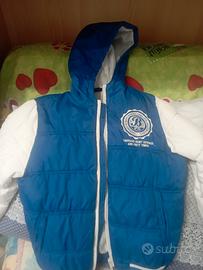 giubbino ragazzo anni 12 azzurro e bianco 