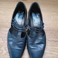 Scarpe blu vera pelle blu, made in Italy tg. 38