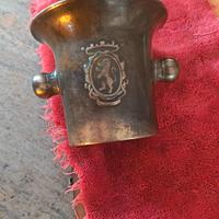 mortaio in bronzo vintage