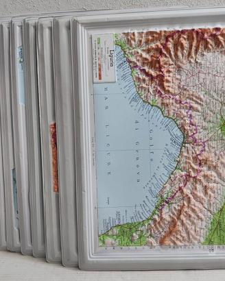 Plastico in rilievo regioni d'Italia    Pgpn