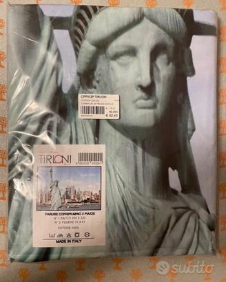 Copri piumino e federe cuscini due piazze new york