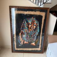 Quadro egizio su foglio di papiro