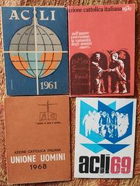 lotto quattro vecchie Tessere stessa persona