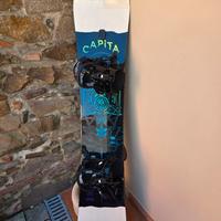 Tavola snowboard, scarponi