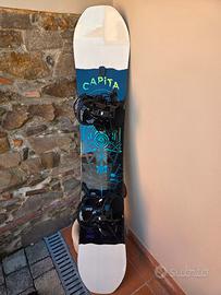 Tavola snowboard, scarponi