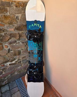 Tavola snowboard, scarponi