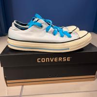 Converse basse 36.5 bianco-blu