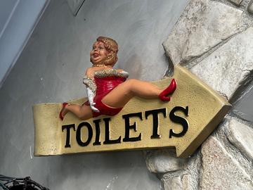 Coppia insegne vintage per toilette inresn