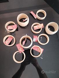 10 Bracciali in legno da decorare o dipingere 