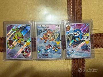 Carte Pokemon Turtwig Chimchar Piplup