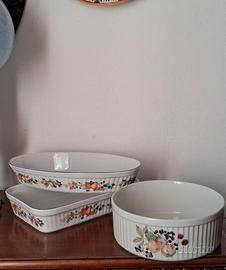 Lotto pirofile in ceramica vintage, Richard Ginori