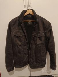 Giacca jeans imbottita nera