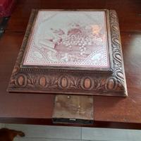 antico sottopentola ceramica e legno primi 900