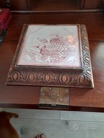 antico sottopentola ceramica e legno primi 900