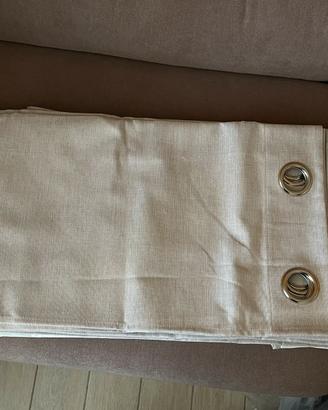 Tende oscuranti beige 140x280 +bastoni estensibili