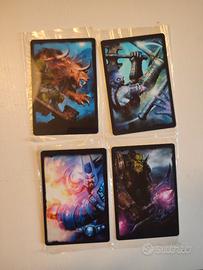 Lotto 4 carte World of Warcraft signature series 