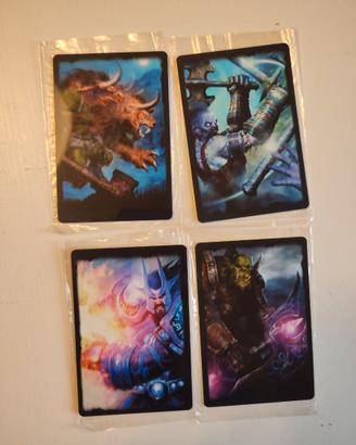 Lotto 4 carte World of Warcraft signature series 