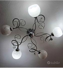lampadario con 4 lampade da parete