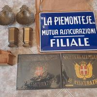 Targhe e gadget assicurazioni anni 30 40 50