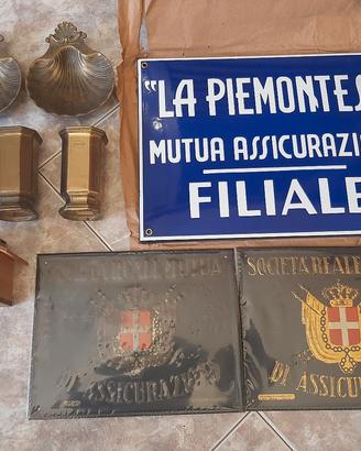 Targhe e gadget assicurazioni anni 30 40 50