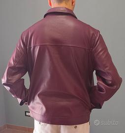 giacca in ecopelle bordeaux 