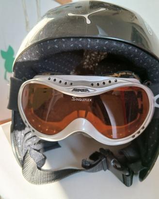 casco e maschera sci bambino/a