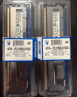 2x Kingston KTH-PL310QLV/32G 32GB RAM Server ECC H