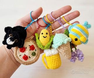 Portachiavi Amigurumi fatti a mano