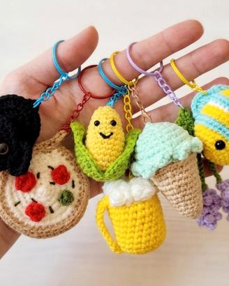 Portachiavi Amigurumi fatti a mano
