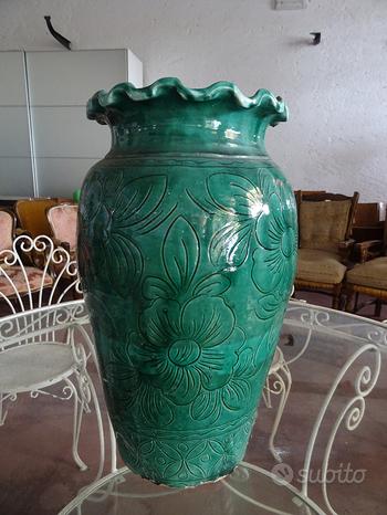 Vaso portaombrelli in terracotta smaltata