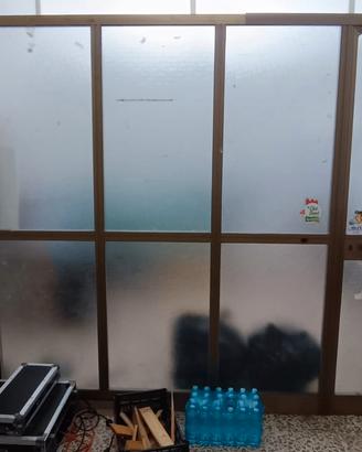 Parete divisoria in alluminio e vetro