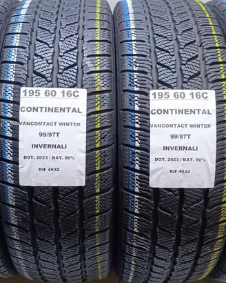 4 GOMME 195 60 16C CONTINENTAL 2023 INV RIF4632