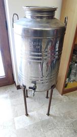 Bidone contenitore olio inox  da 50 litri 