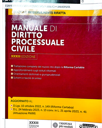 Compendio manuale procedura civile simone 2023