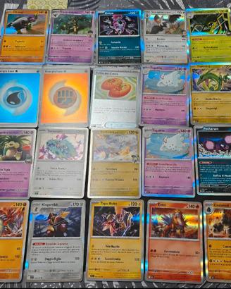 lotto 20 carte pokémon holo