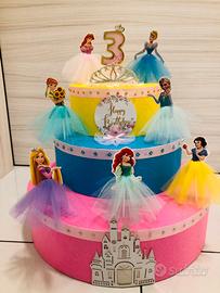 Torta scenografica principesse Disney