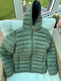 Piumino invernale Save the Duck verde tg 12 anni