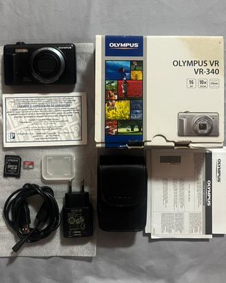 Fotocamera Olympus VR-340 Nera + 2 SD e Custodia
