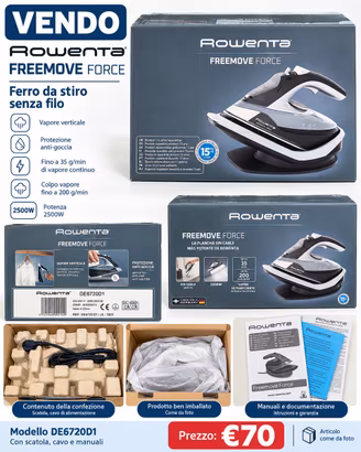 Rowenta freemove ferro da stiro senza filo