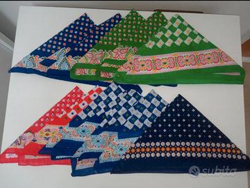 Set 11 fazzoletti a bandana in cotone quadrati 