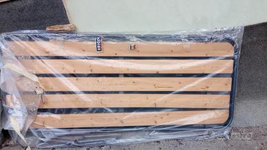 Rete letto singola 190x80 con doche in legno